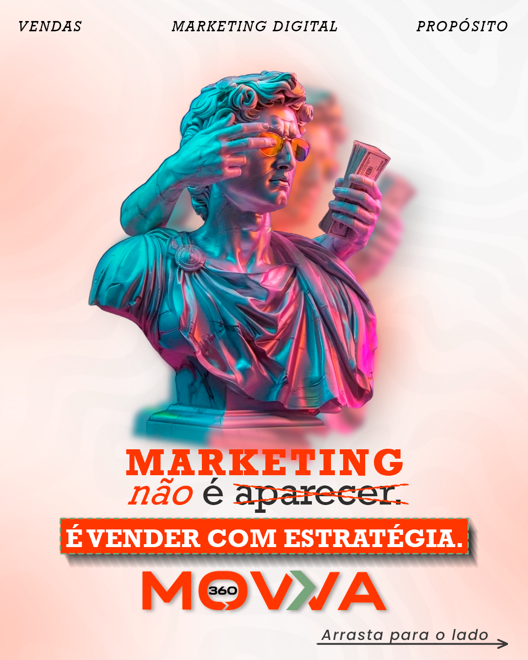 Arte de marketing e social media produzida pela MOVVA 360